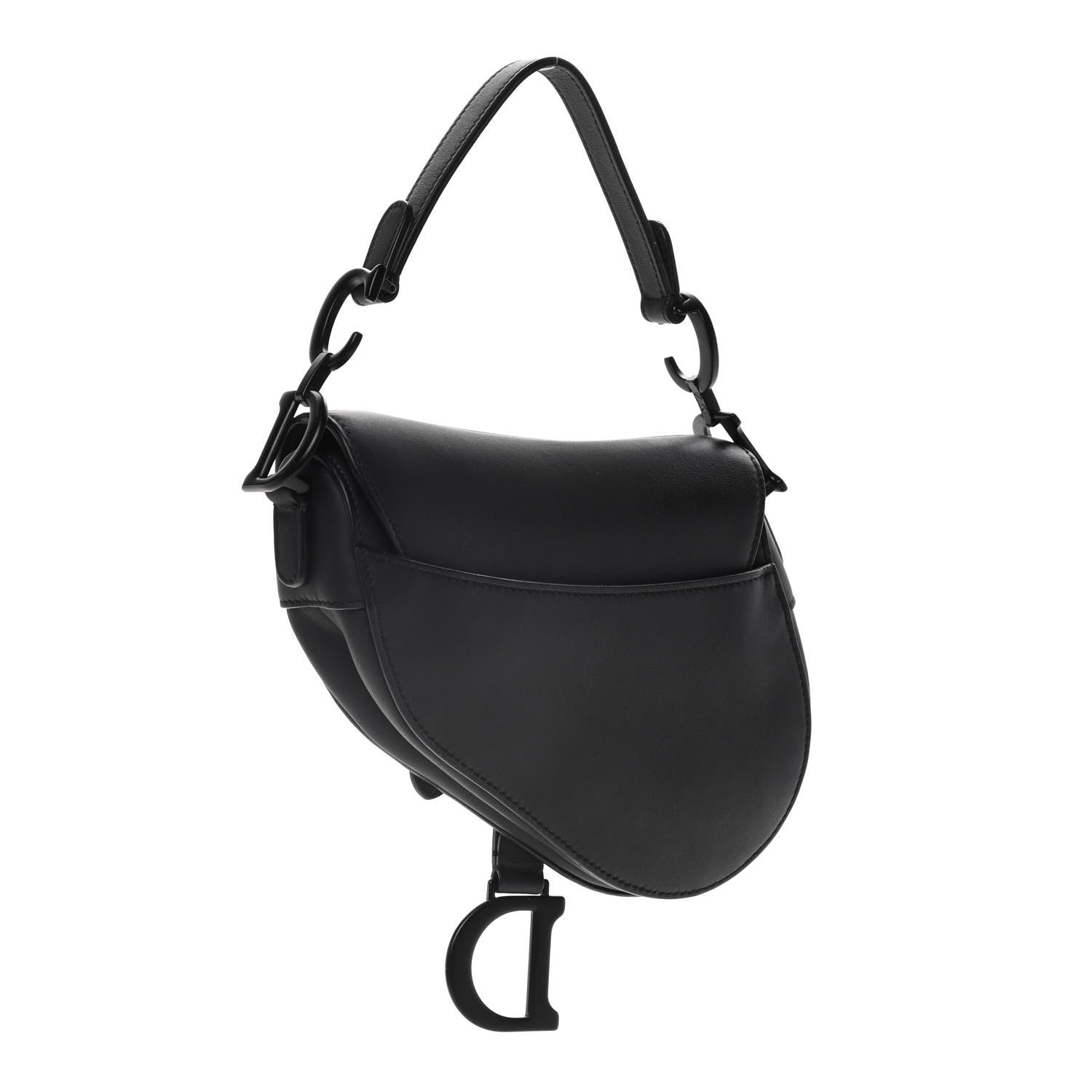 Christian Dior Ultra Matte Calfskin Mini Saddle Bag Black 3 of 16