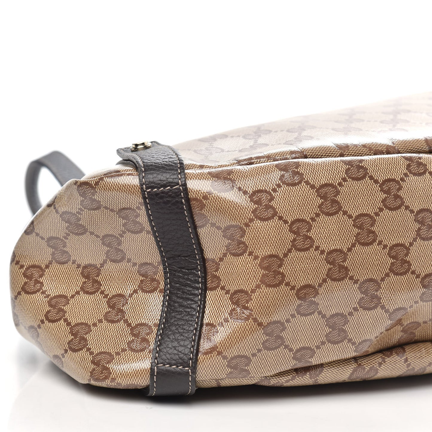 Crystal Monogram Medium Abbey Shoulder Bag Dark Brown