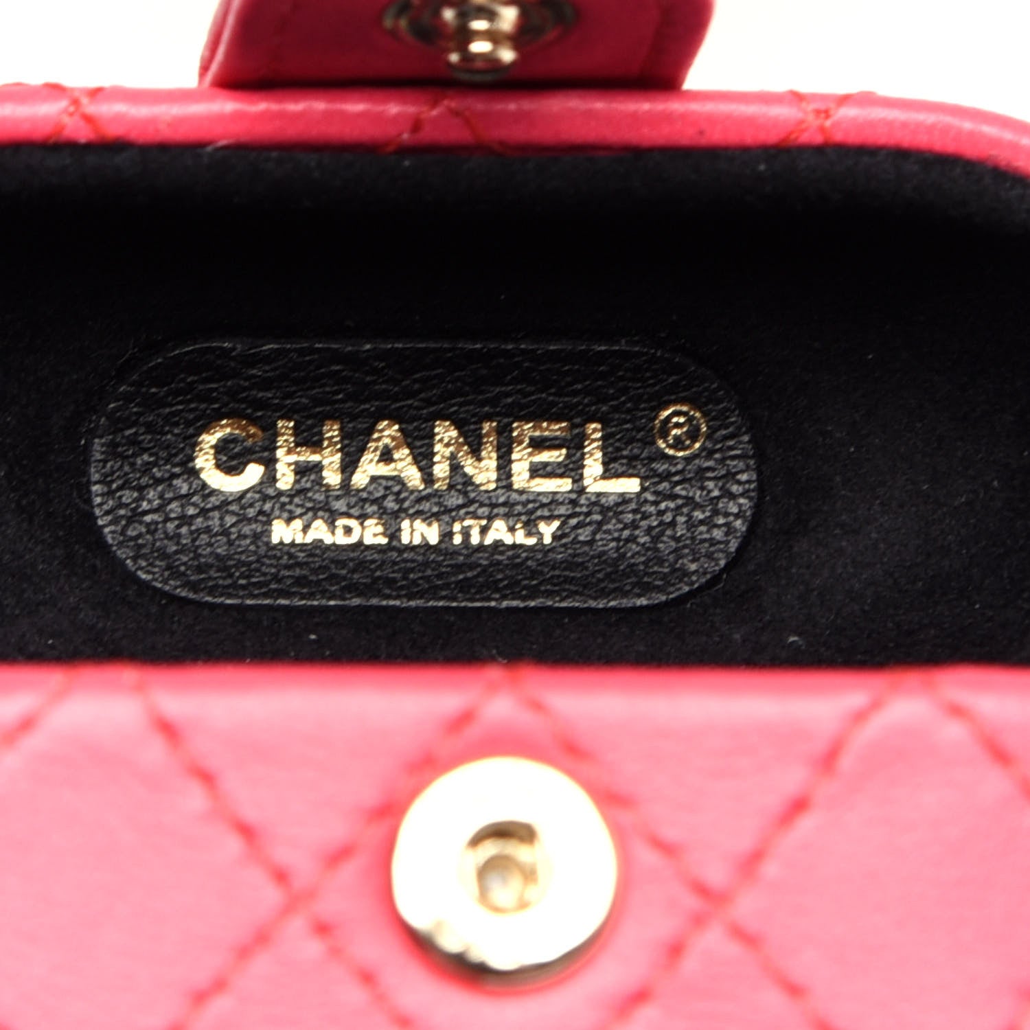 Chanel Lambskin Quilted Airpods Pro Case With Chain Pink 6 of 7