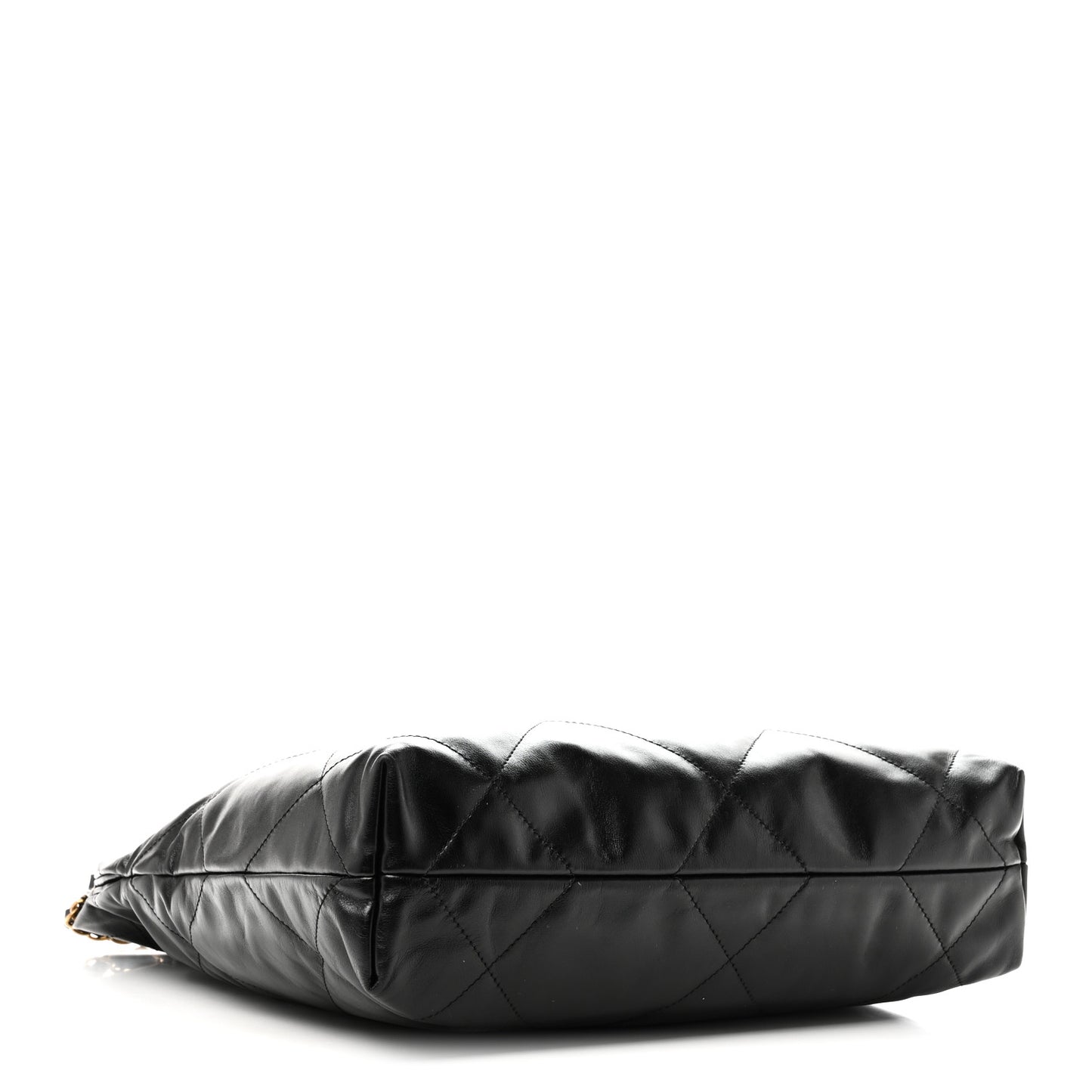 Shiny Calfskin Quilted Small Chanel 22 Black