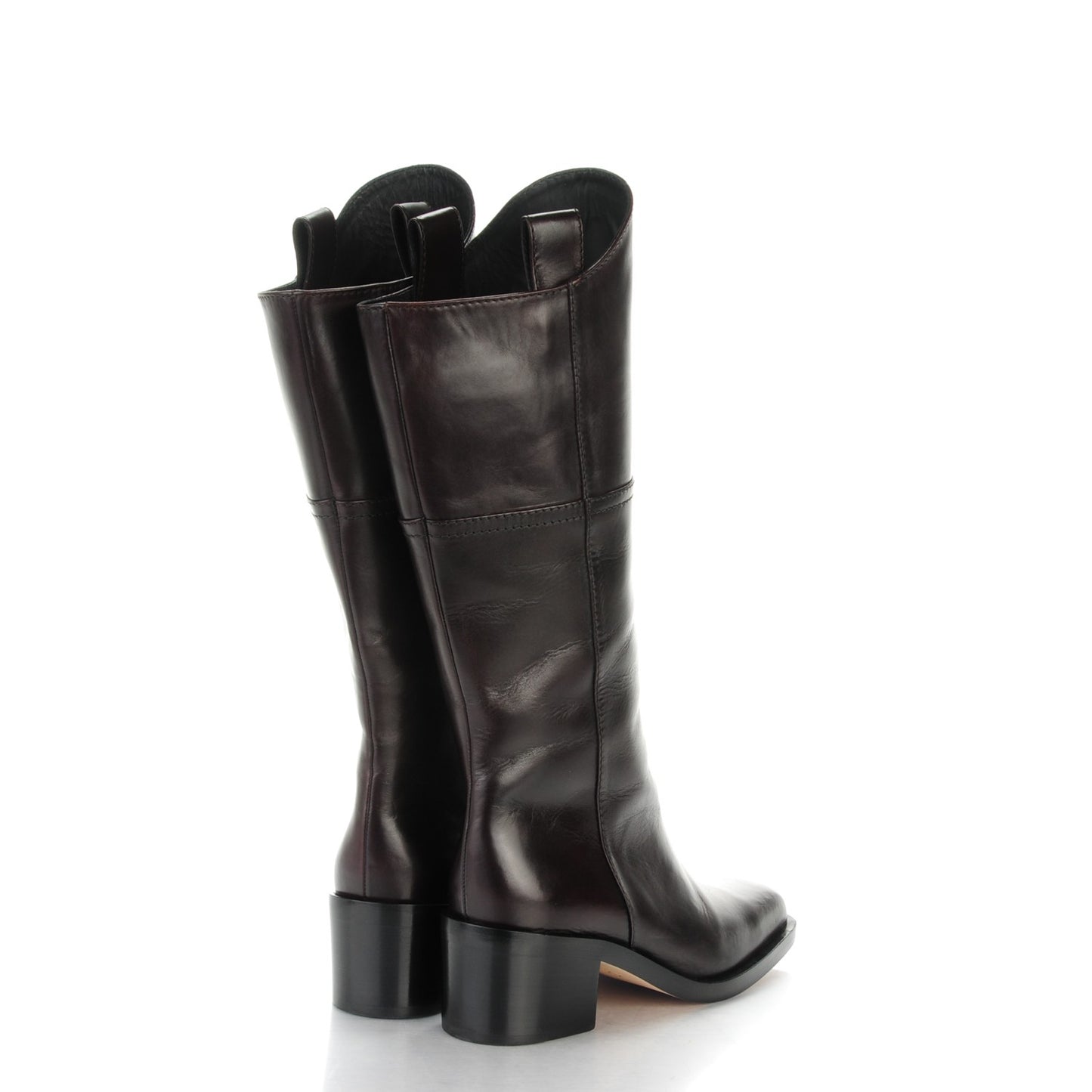 Calfskin CC Wyoming Knee High Boots 38.5 Dark Brown