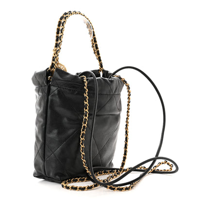 Chanel Shiny Caviar Quilted Monochrome Mini Chanel 22 Black 3 of 10