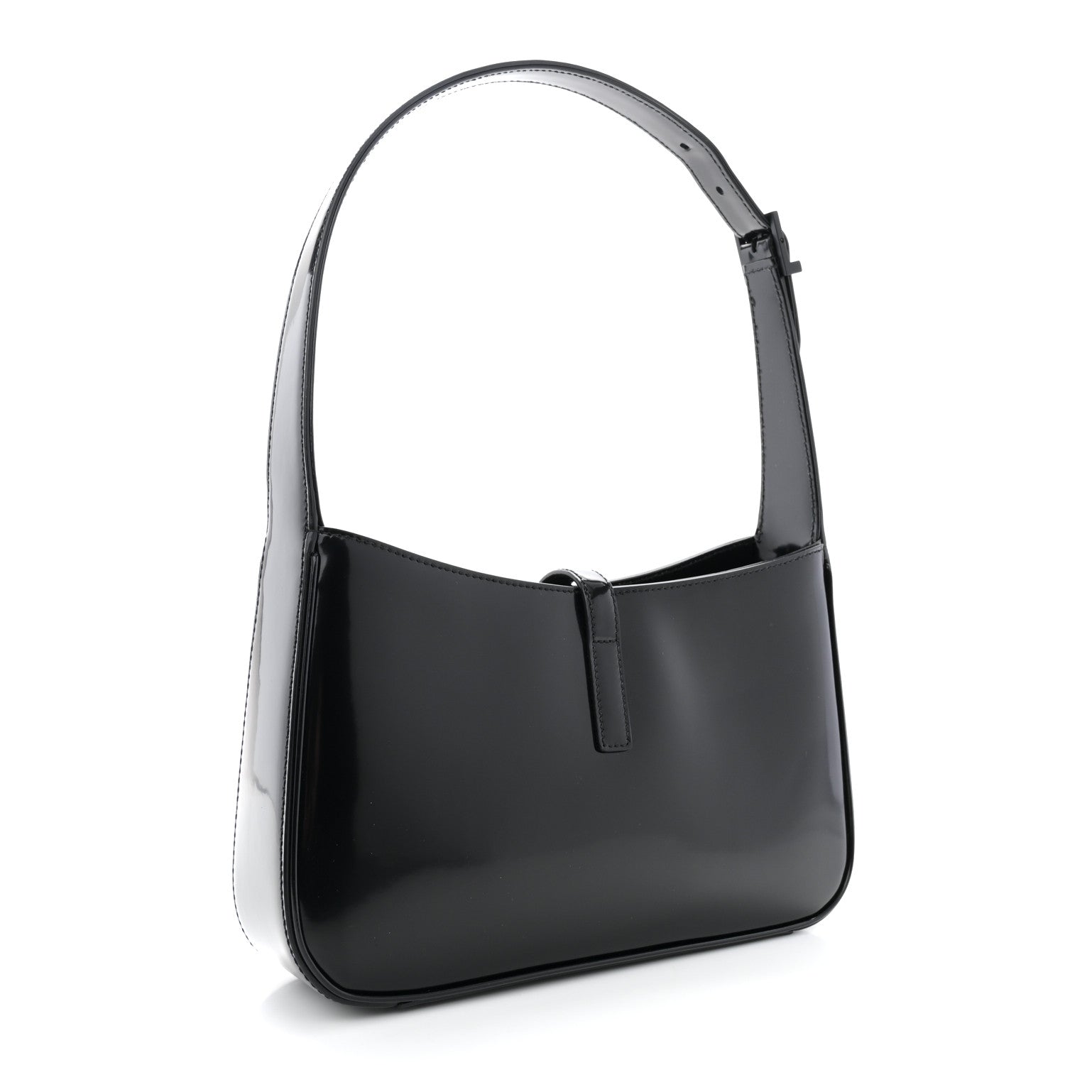 Saint Laurent Patent Le 5 A 7 Monochrome Hobo Black 3 of 11