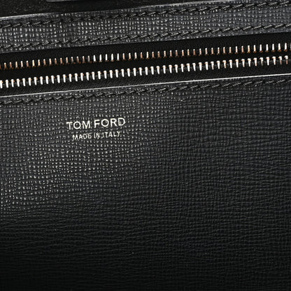 Tom Ford Grained Calfskin Small T Tote Black 6 of 13