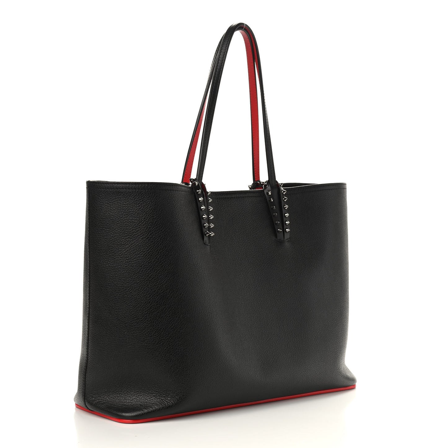 Calfskin Spikes East West Cabata Tote Black