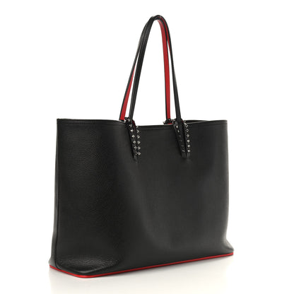 Christian Louboutin Calfskin Spikes East West Cabata Tote Black 4 of 10