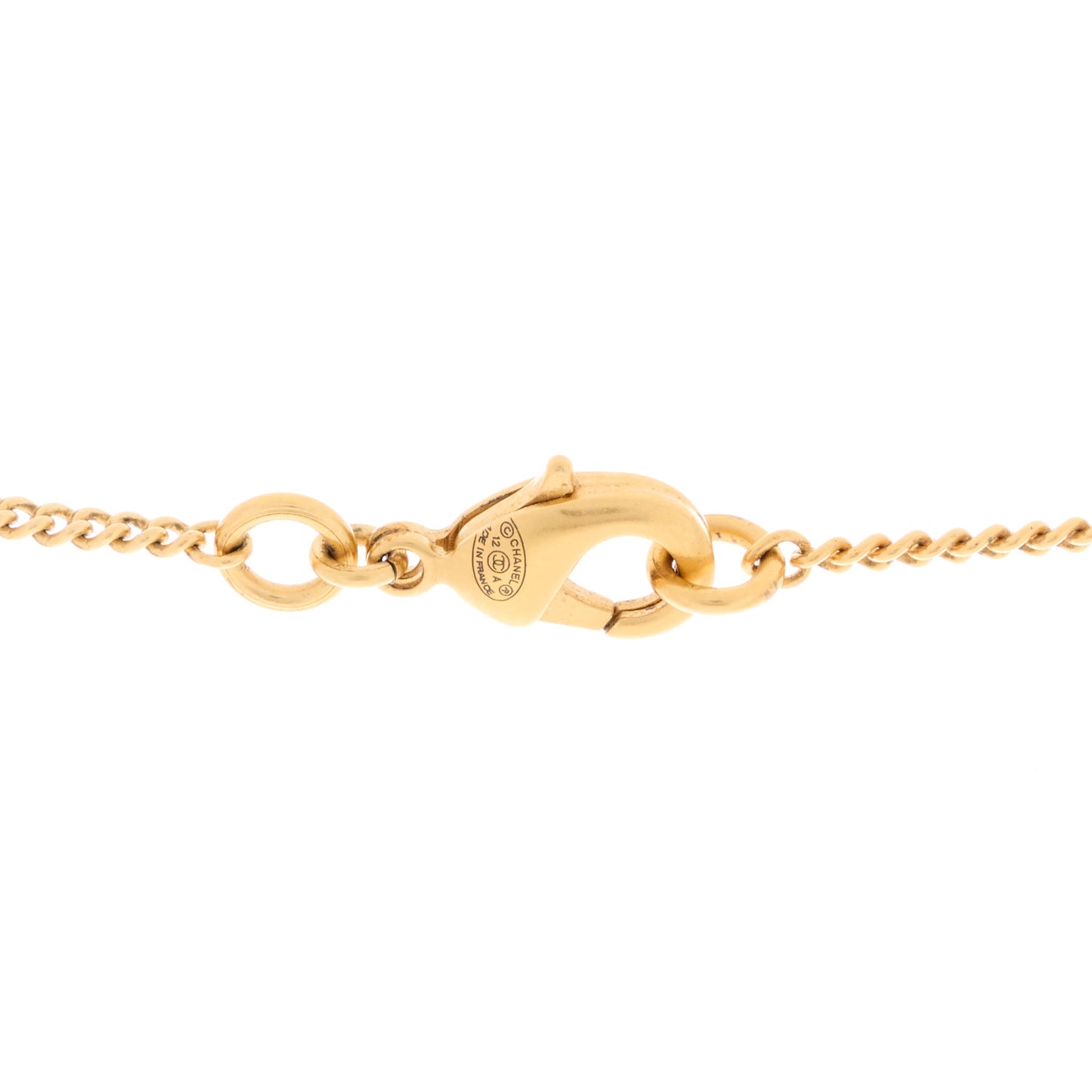 Metal CC Necklace Matte Gold