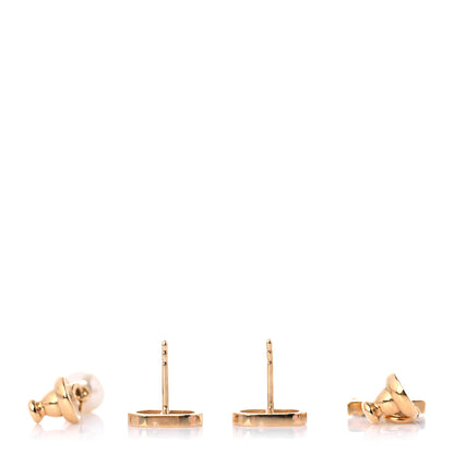 Christian Dior Crystal Pearl Star Earrings Gold 3 of 4