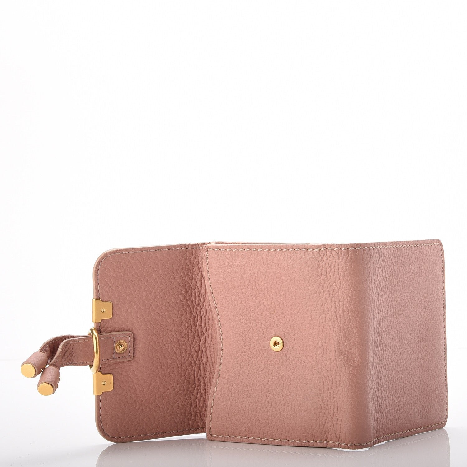 Chloe Grained Calfskin Marcie Square Wallet Anemone Pink 7 of 9