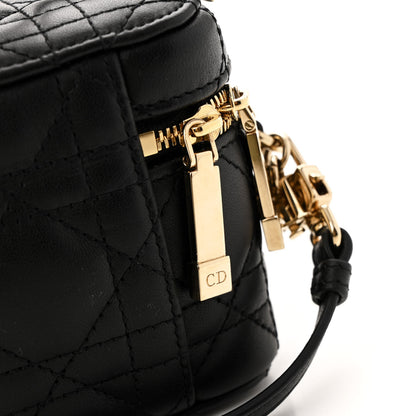Christian Dior Lambskin Cannage Micro Lady Dior Vanity Case Black 12 of 13