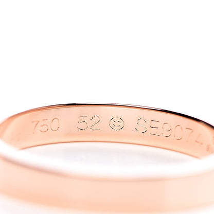 Cartier 18K Pink Gold 3mm C De Wedding Band Ring 52 6 6 of 8