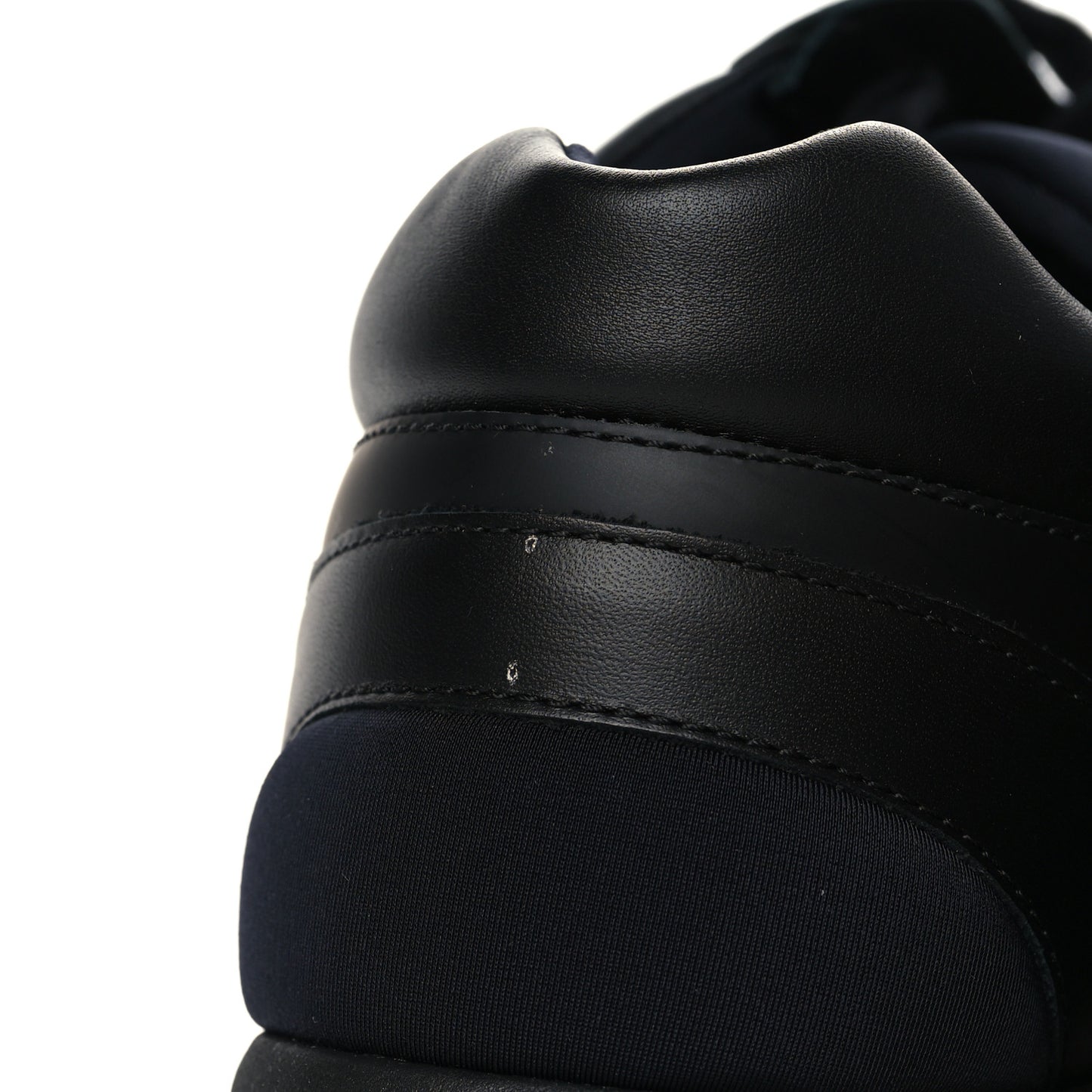 Fabric Calfskin Suede Mens CC Sneakers 45 Black