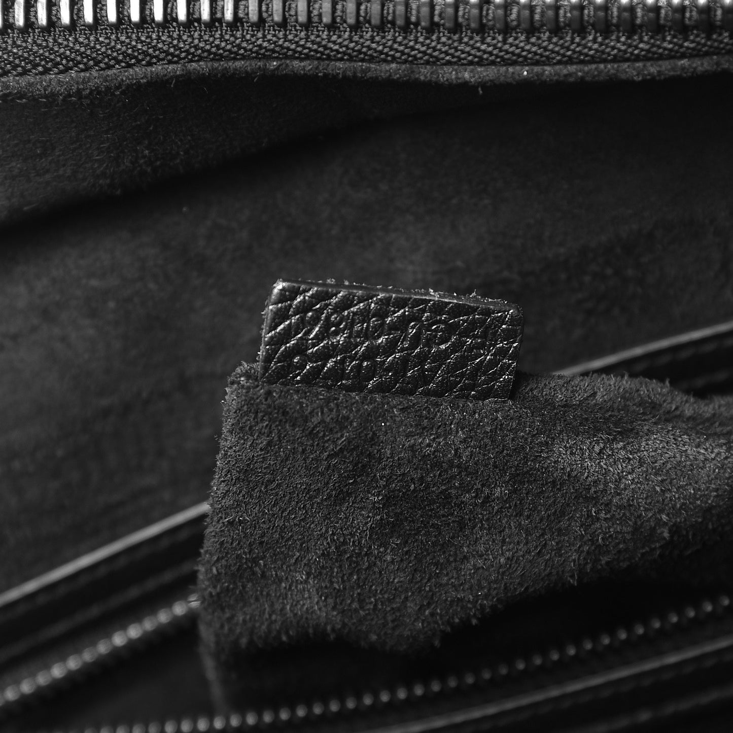 Drummed Calfskin Mini Luggage Black