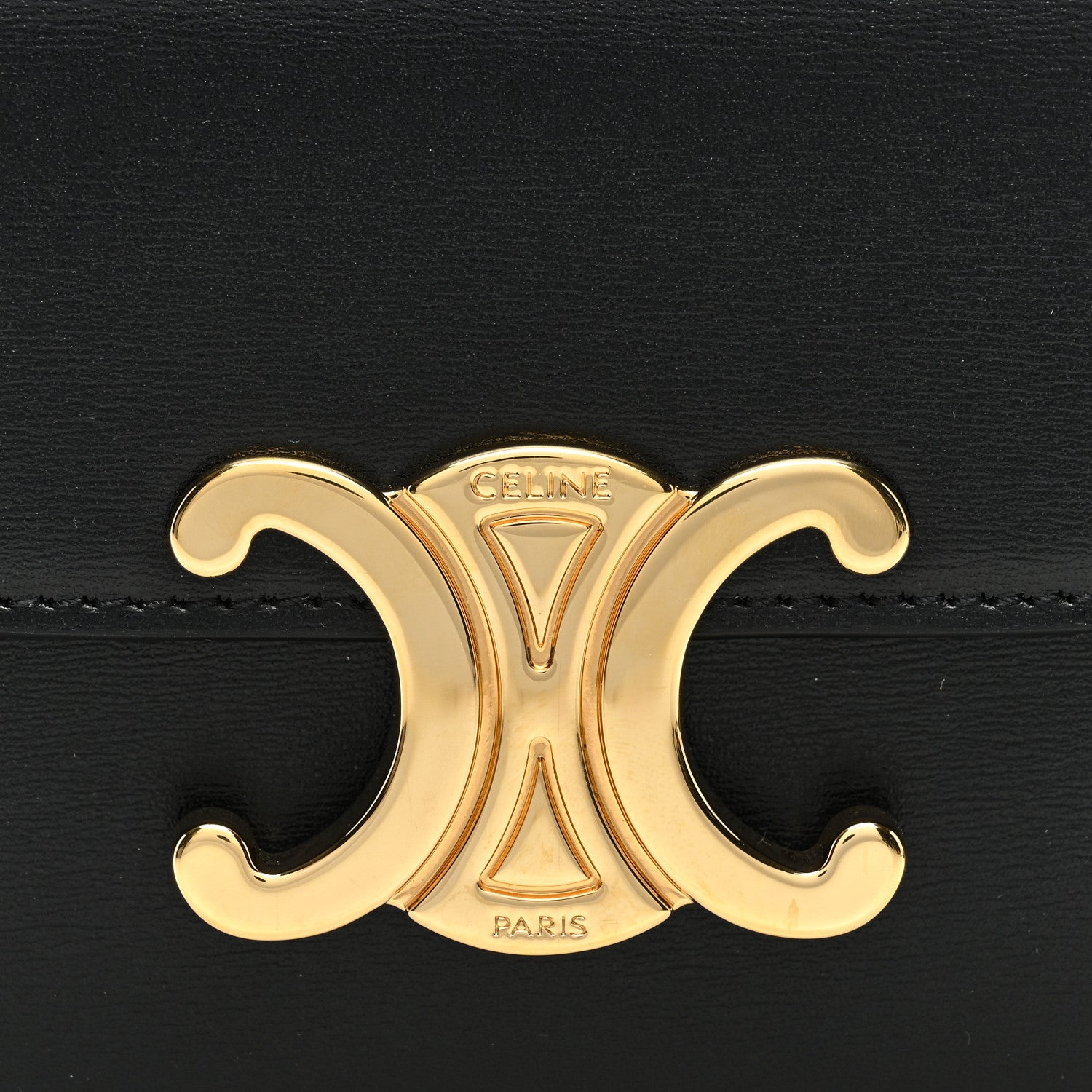 Celine Shiny Calfskin Mini Triomphe Black 7 of 9