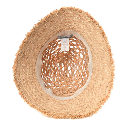 Prada Raffia Paglia Metal Triangle Logo Woven Womens Bucket Hat M Naturale Cognac 5 of 7
