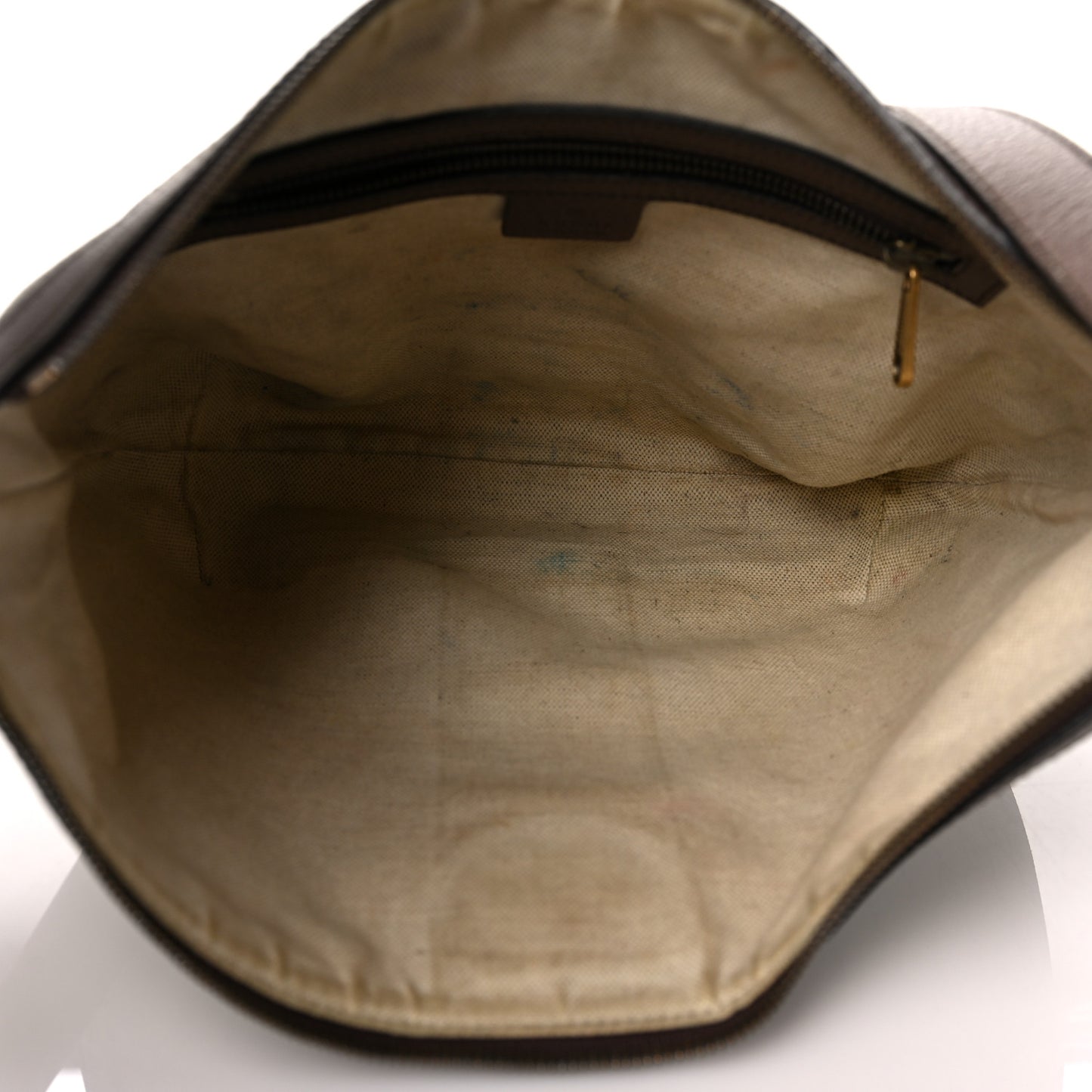 GG Supreme Monogram Web Small Ophidia Half Moon Hobo Brown