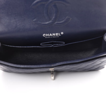Chanel Caviar Quilted Medium Double Flap Dark Blue 5 of 18