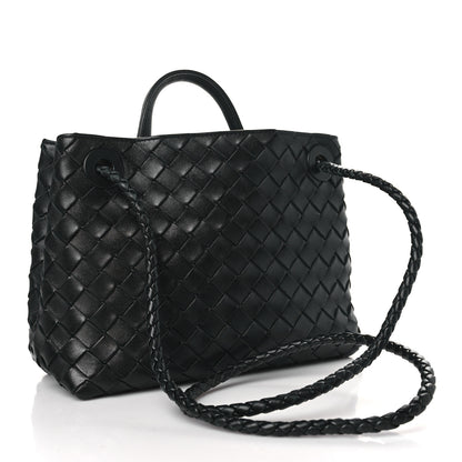 Bottega Veneta Nappa Intrecciato Small Andiamo Shoulder Bag Black 3 of 11