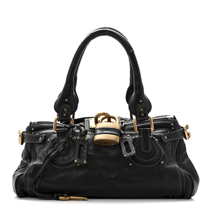 Chloe Calfskin Medium Paddington Satchel Black 1 of 9
