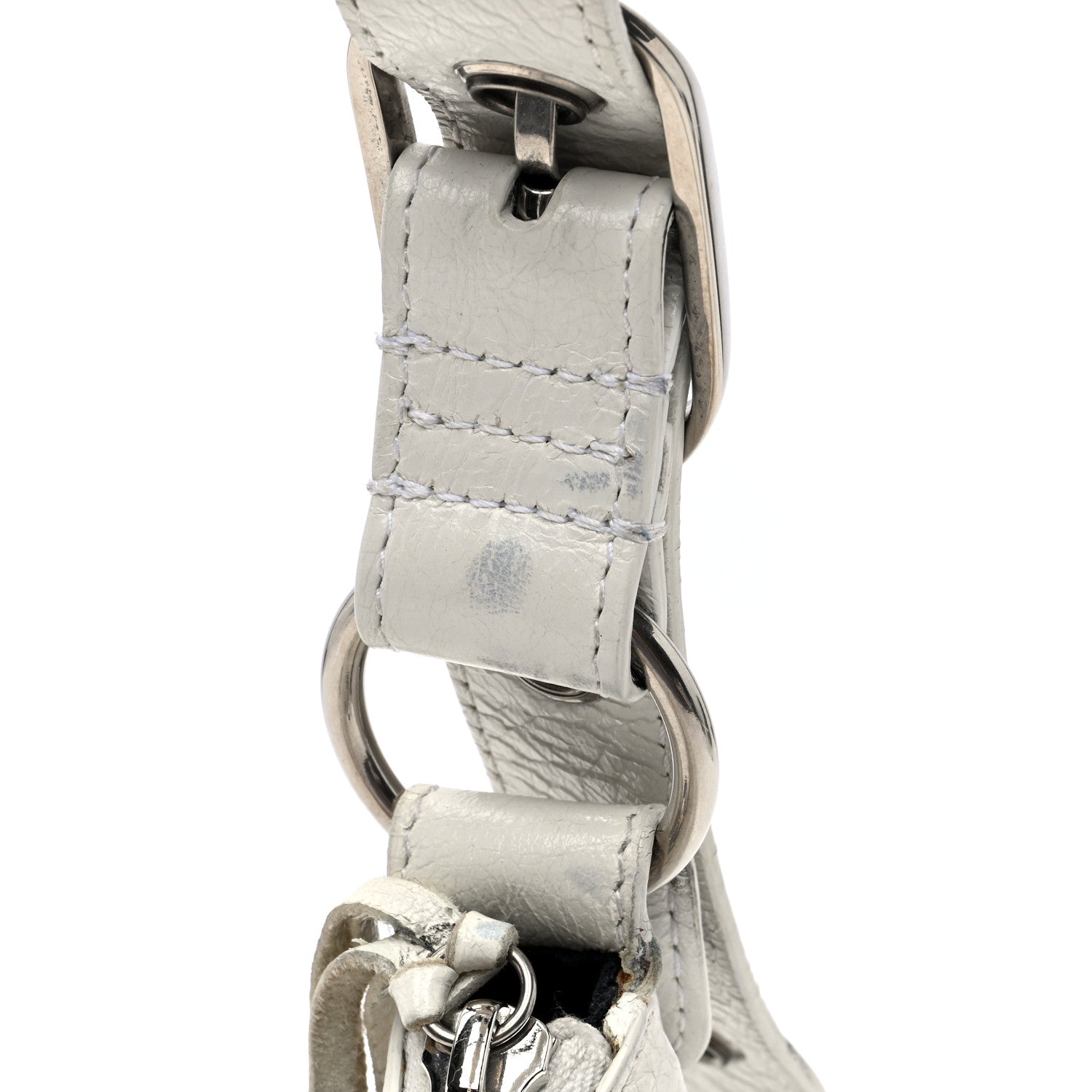 Balenciaga Agneau Arena Crystal Le Cagole Shoulder Bag XS Optic White 15 of 18