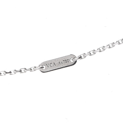 Van Cleef & Arpels 18K White Gold Diamond Sweet Alhambra Pendant Necklace 5 of 8