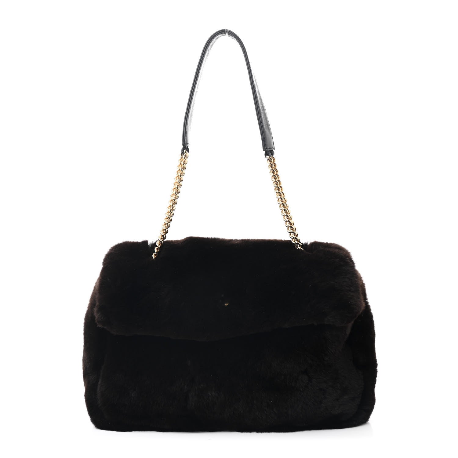 Chanel Rabbit Fur Flap Brown 1 of 10