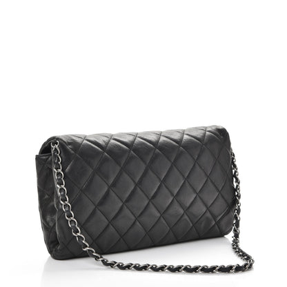 Chanel Lambskin Quilted Medium Leo Lion Flap Clutch Black 3 of 10