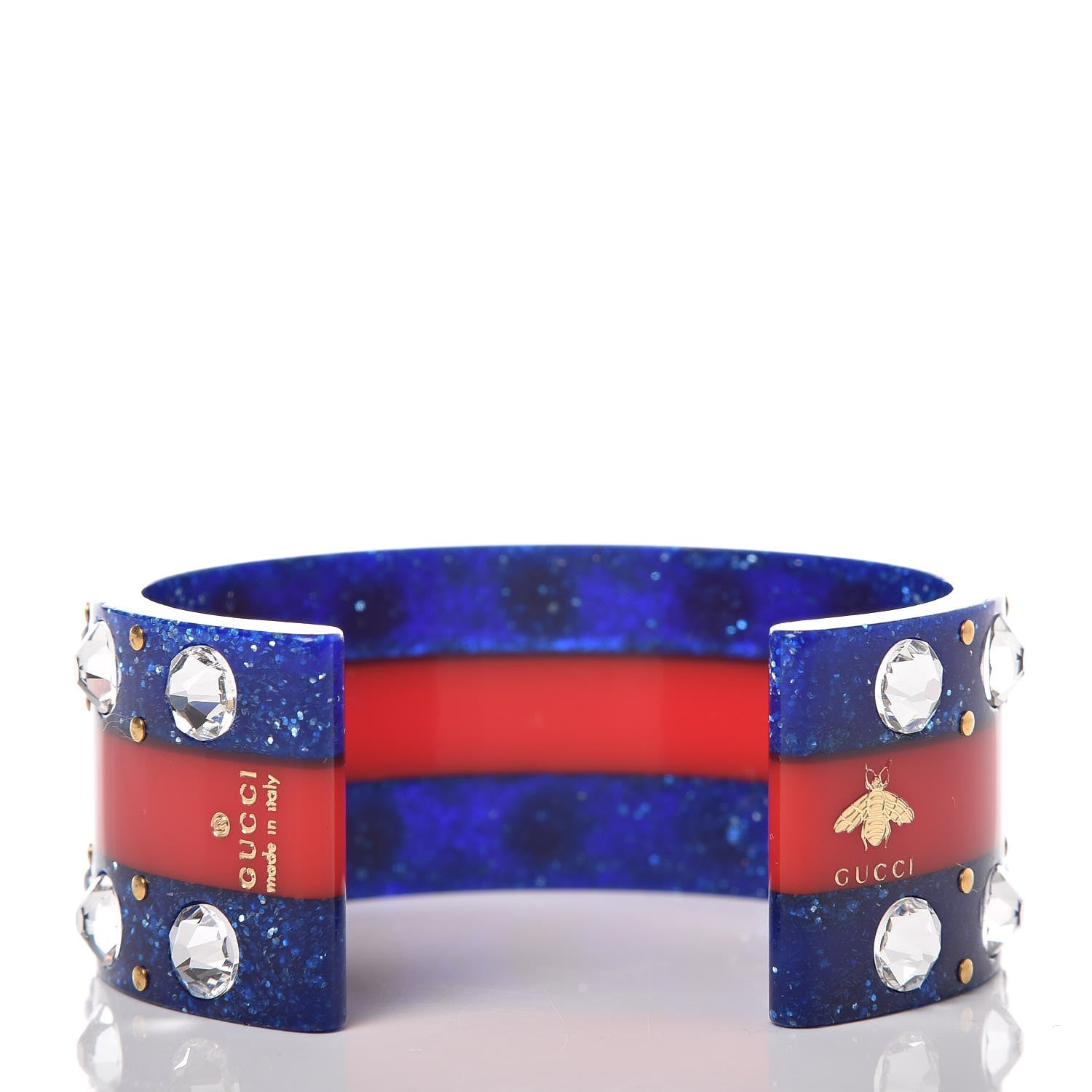Gucci Crystal Web Cuff 18 Blue 3 of 5