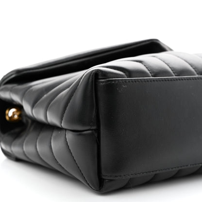 Saint Laurent Calfskin Y Quilted Monogram Small Loulou Chain Satchel Black 9 of 12