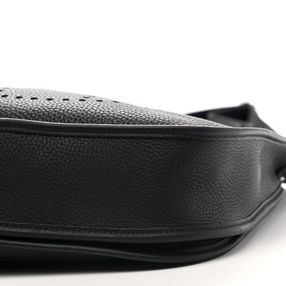 Hermes Taurillon Clemence Evelyne III PM Black 10 of 11
