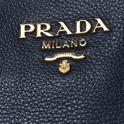 Prada Vitello Phenix Top Handle Bag Baltico 8 of 10