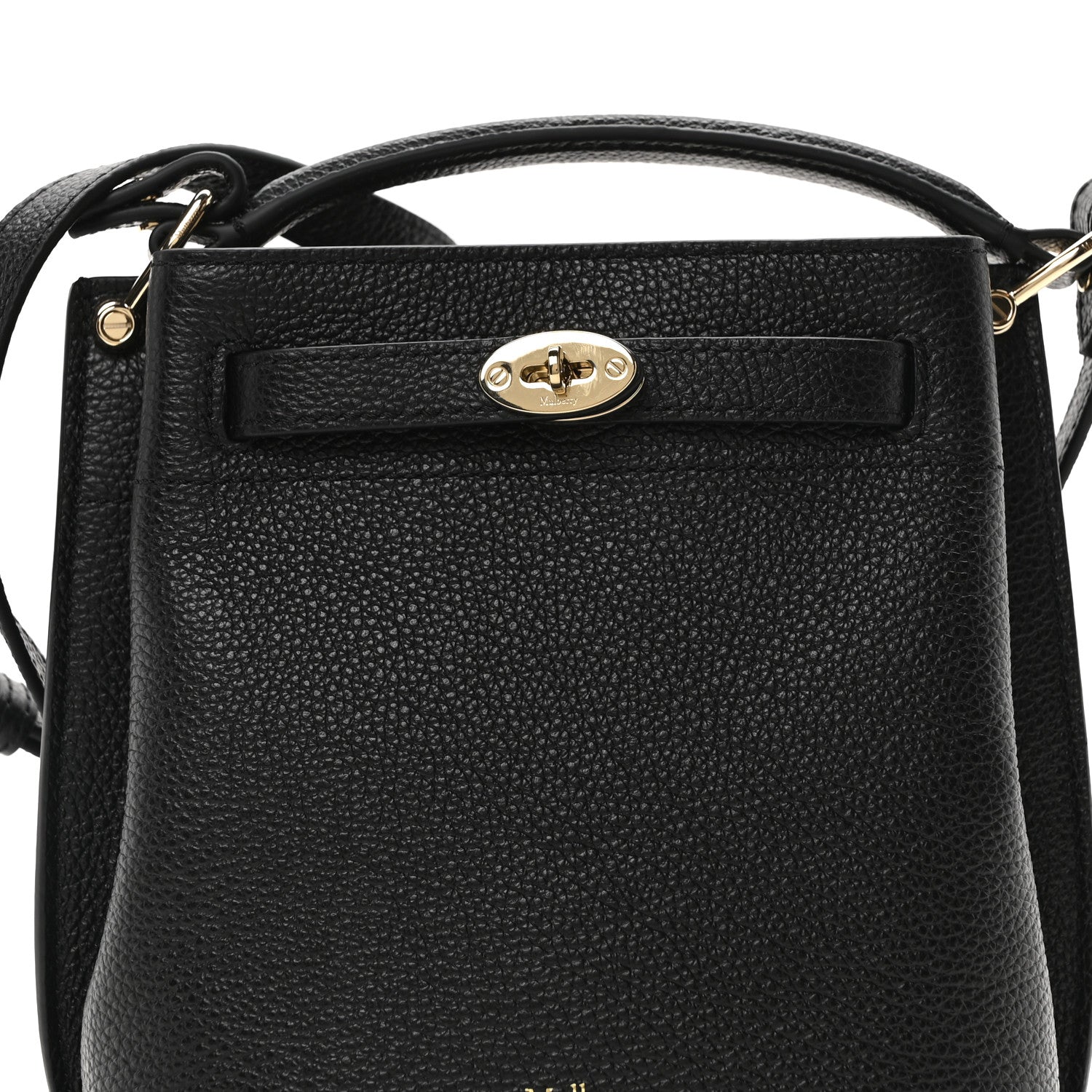 Mulberry Small Classic Grain Mini Islington Bucket Bag Black 7 of 9