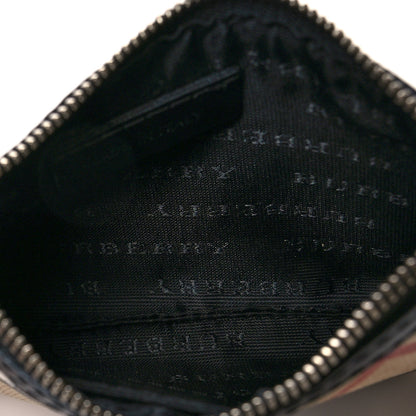 Burberry Nova Check Wristlet Pouch Black 5 of 9