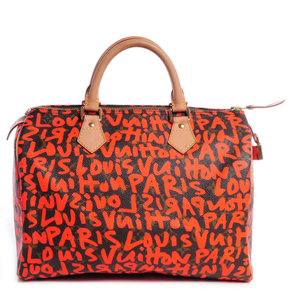 Louis Vuitton Monogram Graffiti Speedy 30 Orange 1 of 7