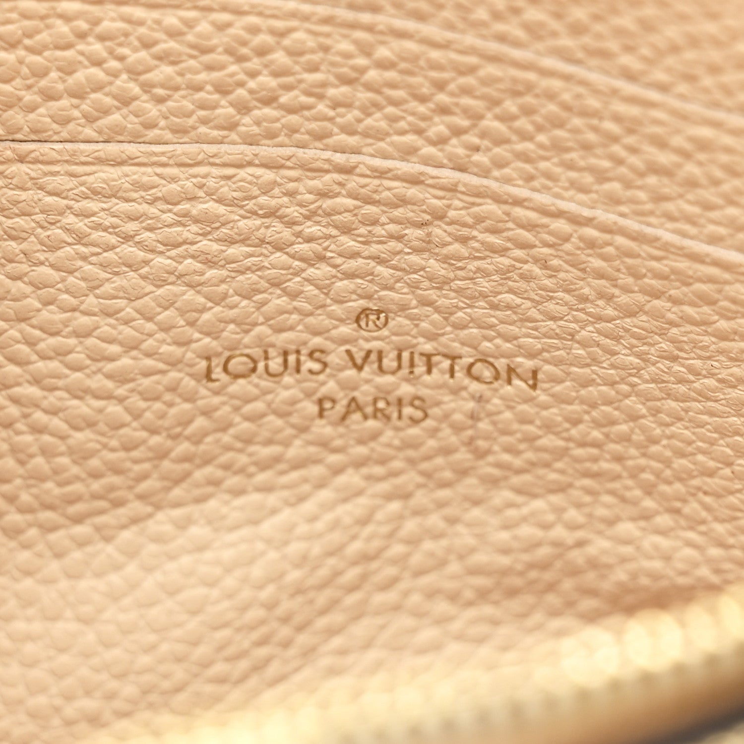 Louis Vuitton Empreinte Double Zip Pochette Beige Rose Creme 7 of 12