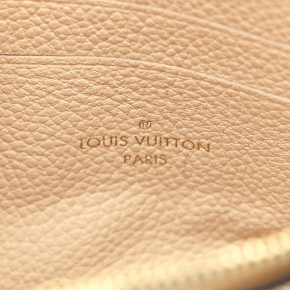 Louis Vuitton Empreinte Double Zip Pochette Beige Rose Creme 7 of 12