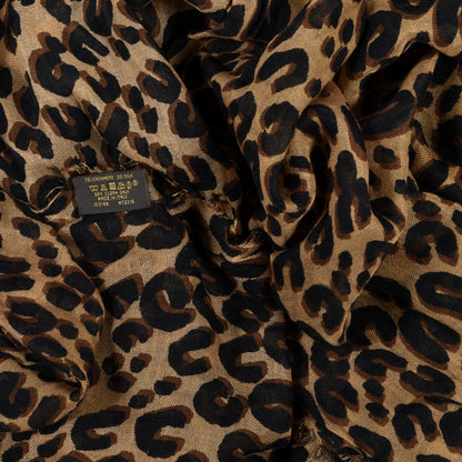 Louis Vuitton Cashmere Silk Leopard Etole Stole Marron 4 of 4