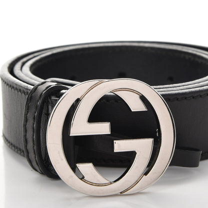 Gucci Calfskin Interlocking G Belt 80 32 Black 4 of 7