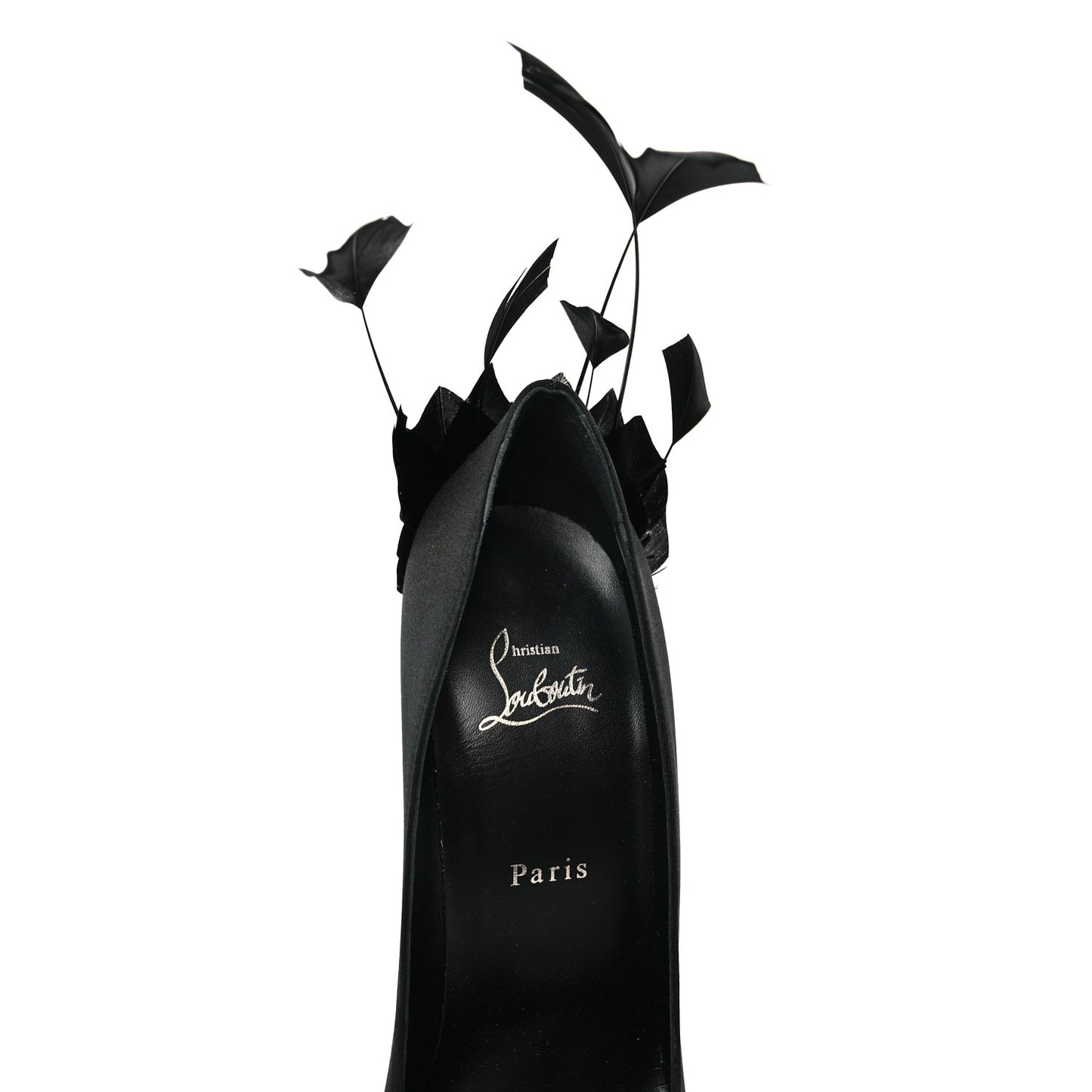 Crepe Satin Kate Plume 100 Pumps 41 Black