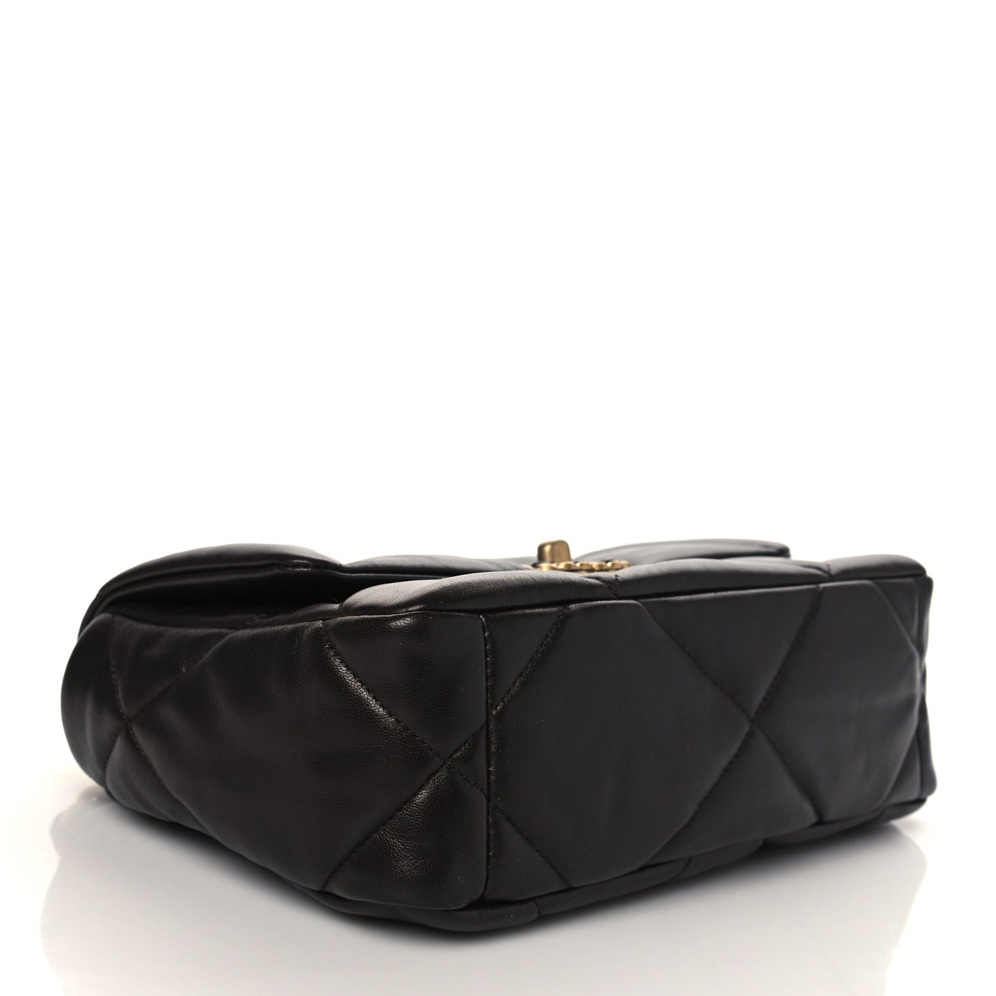 Lambskin Quilted Medium Chanel 19 Flap Dark Brown