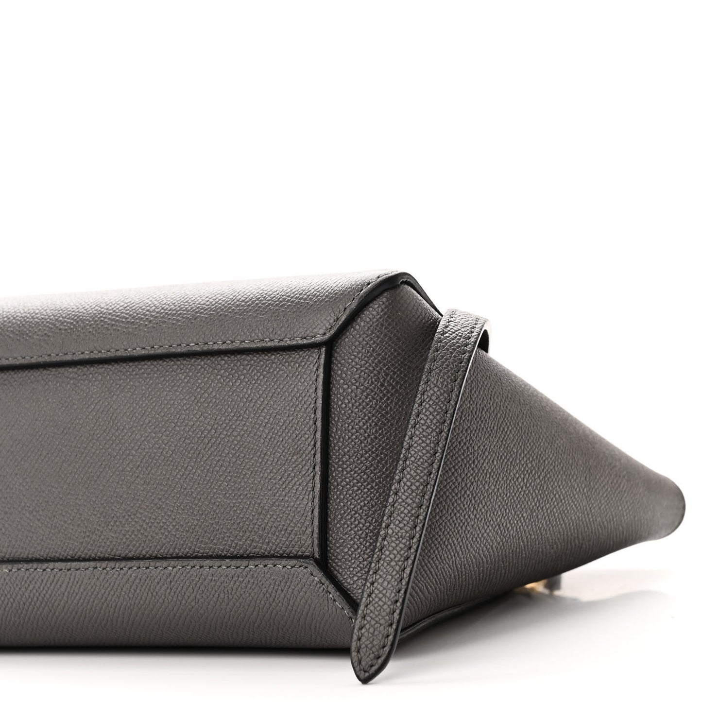 Grained Calfskin Nano Belt Bag Grey
