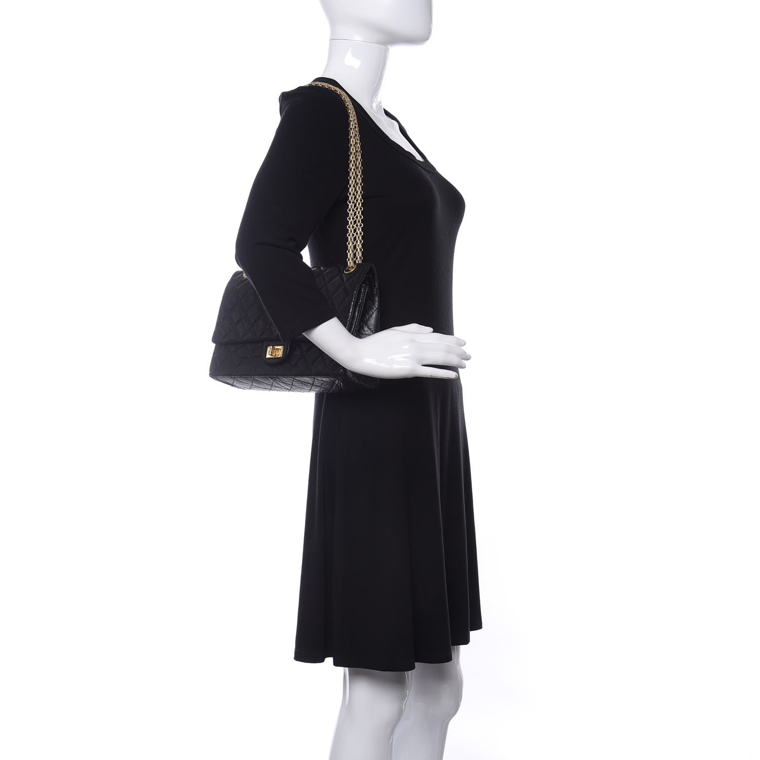 Chanel Aged Calfskin Quilted 2.55 Reissue 226 Flap Black 2 of 10
