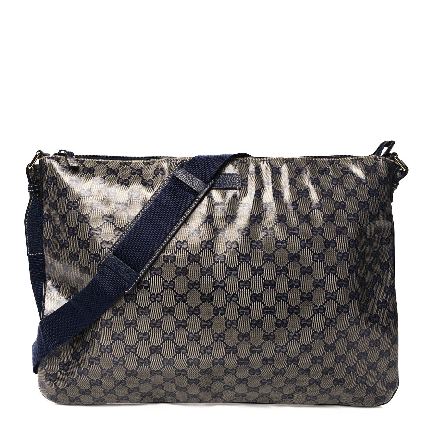 Gucci Crystal Monogram Messenger Bag Navy 1 of 10