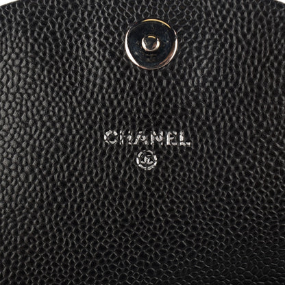 Chanel Caviar Half Moon Wallet On Chain WOC Black 5 of 8
