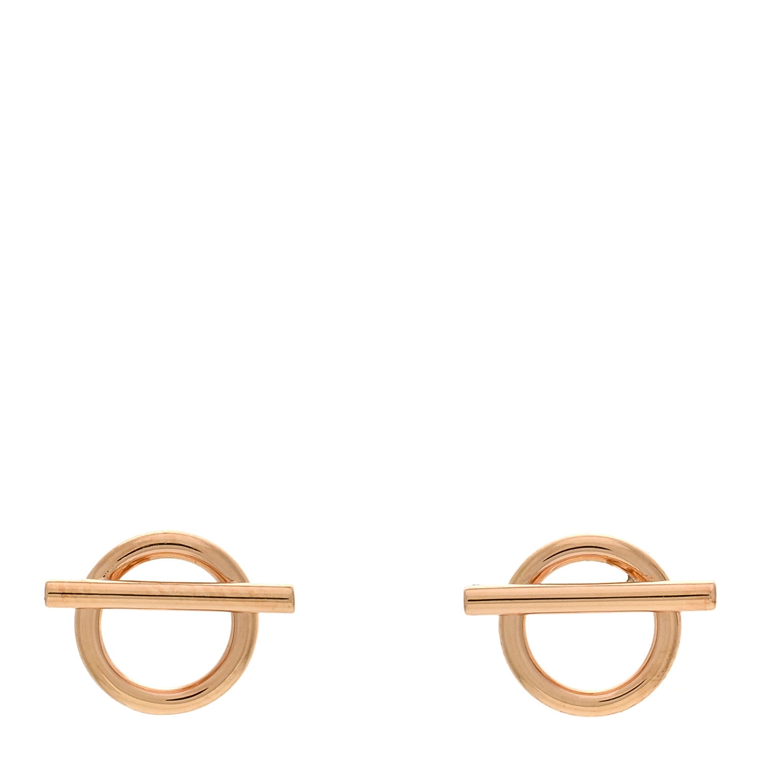 Hermes 18K Rose Gold PM Echappee Earrings 1 of 5