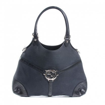 Gucci Canvas Reins Hobo Black 1 of 7