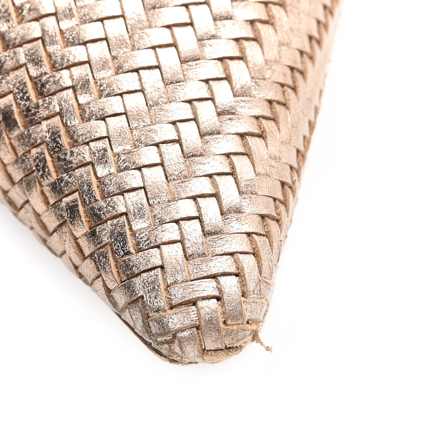 Laminated Calfskin Ribbon Crystal Woven J'Adior Slingback 65mm Pumps 37.5 Copper