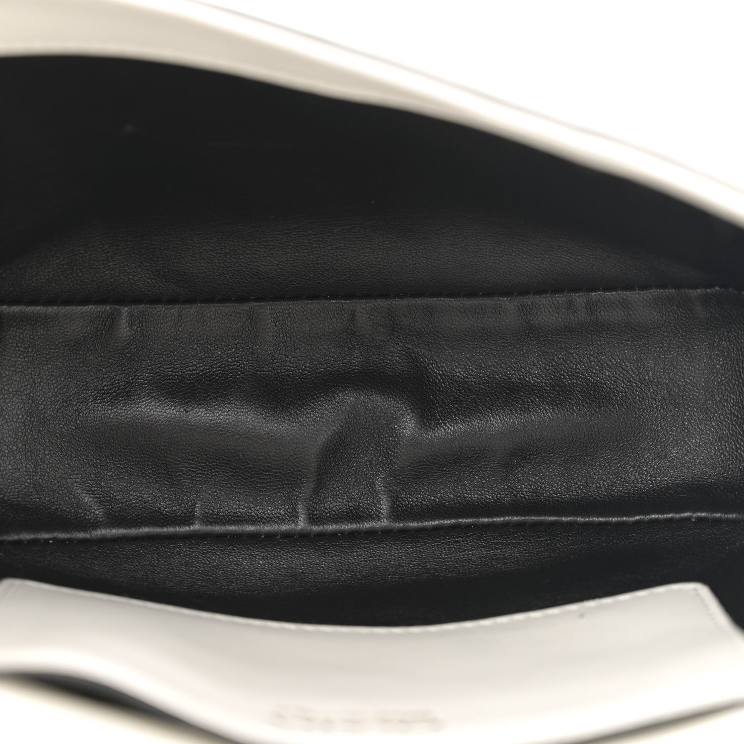 Prada Soft Calfskin Triangle Arque Flap Shoulder Bag White 4 of 10