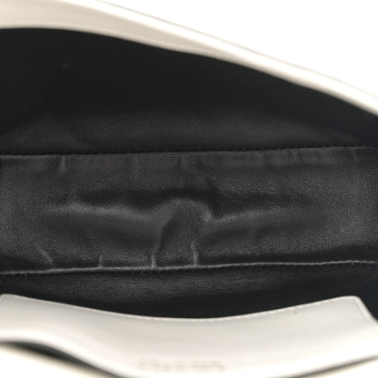 Prada Soft Calfskin Triangle Arque Flap Shoulder Bag White 4 of 10