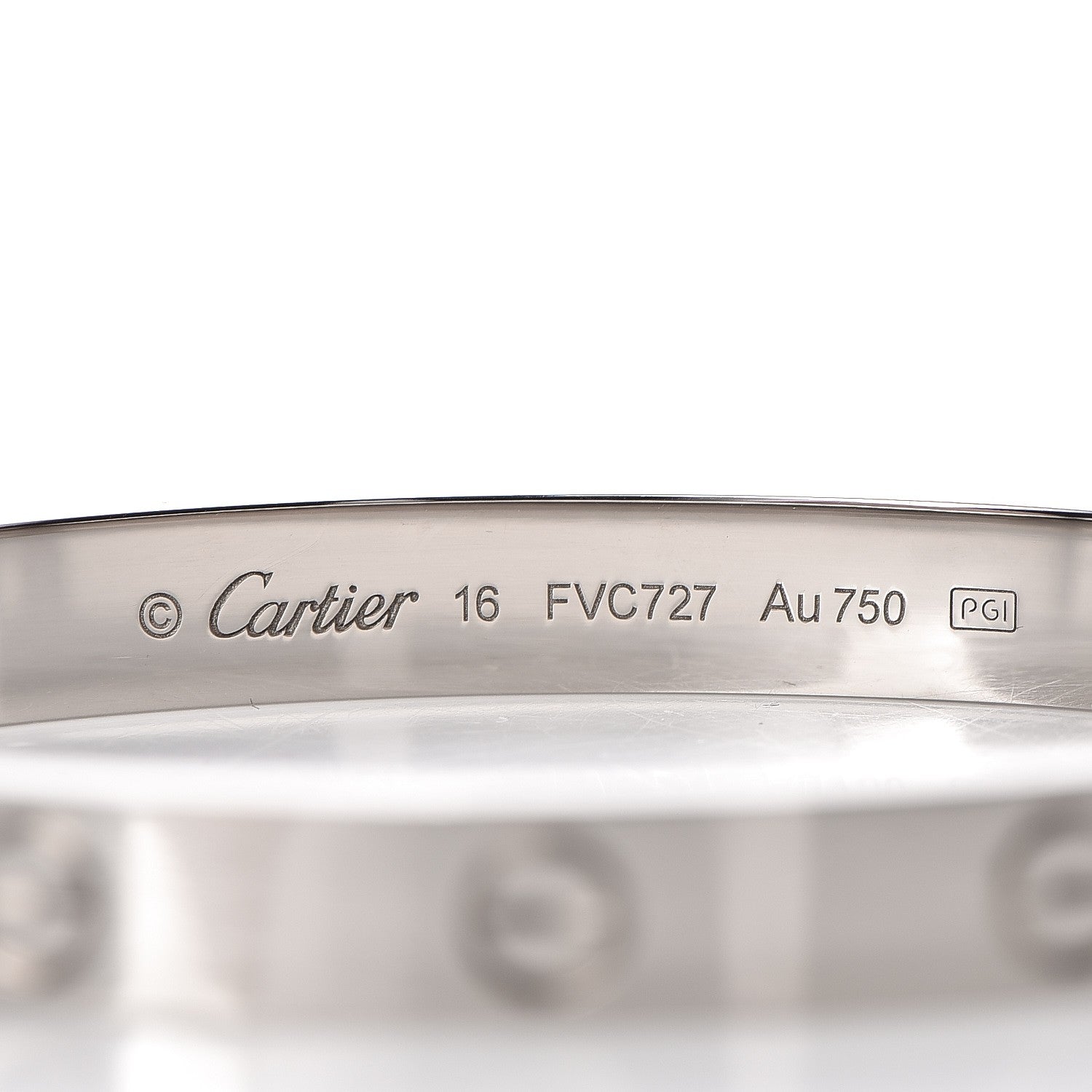 Cartier 18K White Gold LOVE Bracelet 16 3 of 7